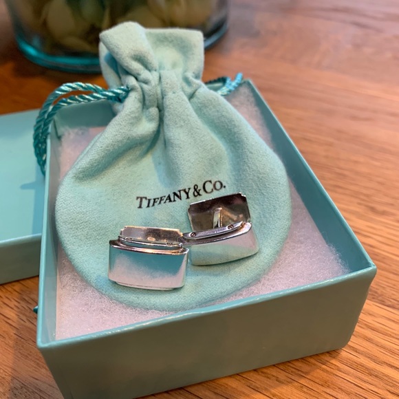 New Tiffany Metropolis Men’s Cuff links - Picture 2 of 5